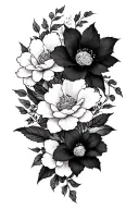 Japanese floral sleeve tattoo design idea