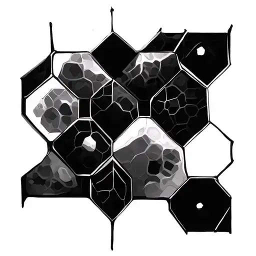 honeycomb and merkabah  tattoo design idea