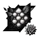 honeycomb and merkabah  tattoo design idea