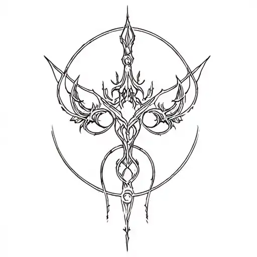 Lilith symbol tattoo design idea