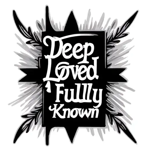 "Deep Loved Fully Known" "Deep Loved Fully Known" cross tattoo design idea