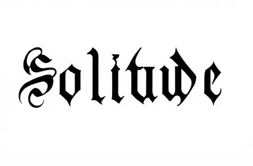 "Solitude " tattoo design idea