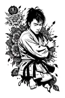 Moral code judo value loyalty tattoo design idea