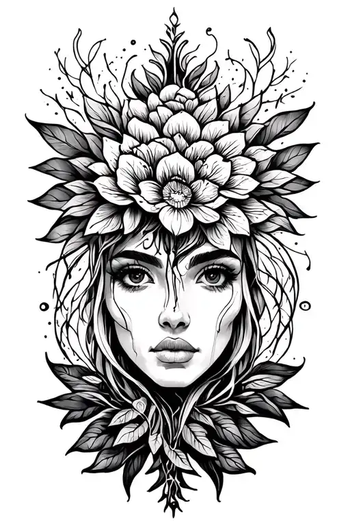 Healing energy tattoo design idea