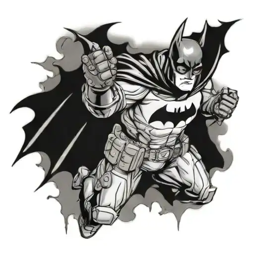Batman fallout video game tattoo design idea