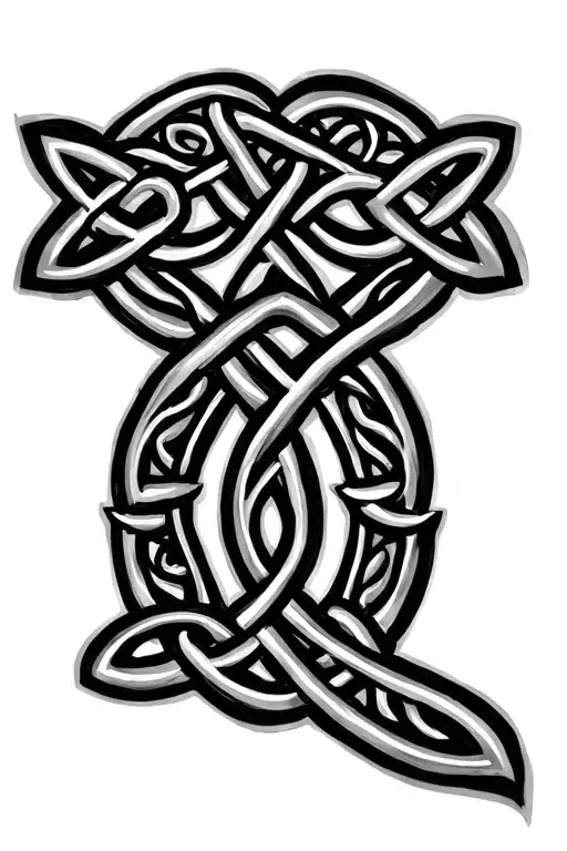 Celtic knotwork that references the tuath de danann tattoo design idea