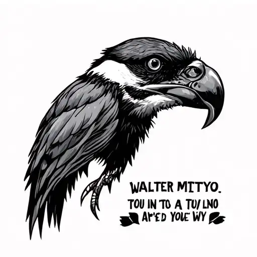Walter Mitty life motto tattoo design idea