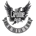 chest tattoo for man with the name Caroline and birthdate June 15 1979 in Roman numerals  tattoo design idea