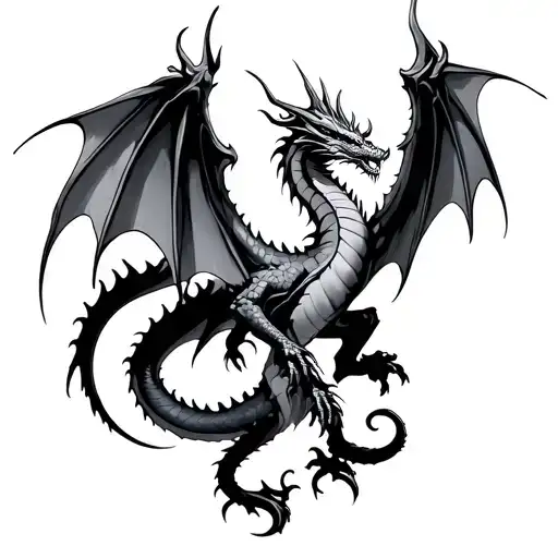 dragon fourth wing tattoo full body tattoo design idea