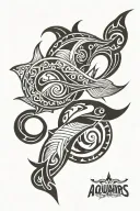 AQUARIUS PISCES CUSP tattoo design idea
