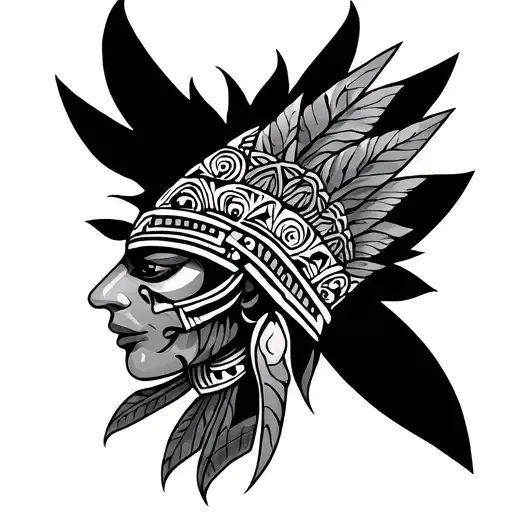 Azteca Sleeve tattoo design idea