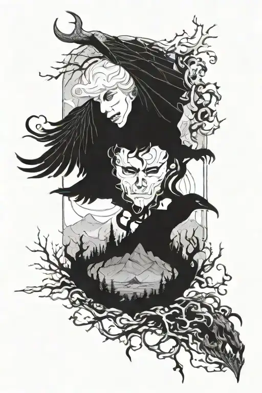 As I walk through the valley of the shadow of death tattoo design idea