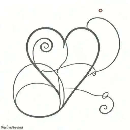 heart with L tattoo design idea