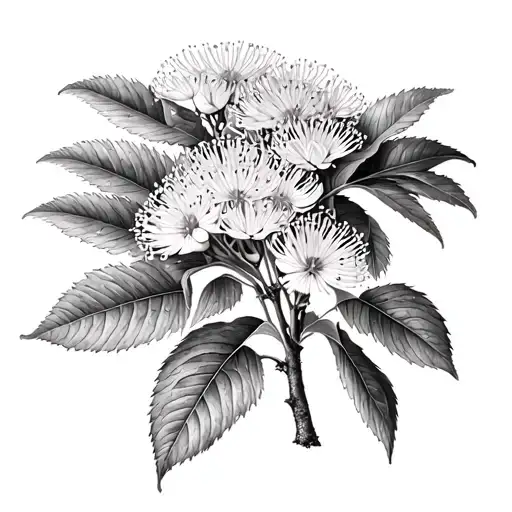 Pohutukawa tattoo design idea