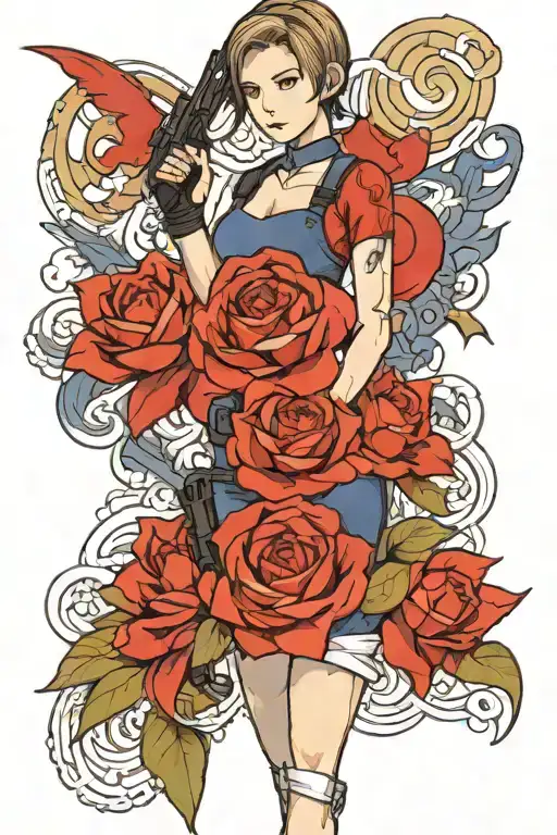 Jill Valentine from Resident Evil tattoo design idea
