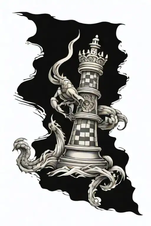 the serenity prayer courage wisdom serenity chess hornet storm shipwreck  tattoo design idea