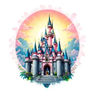 Cinderella's castle tattoo design idea