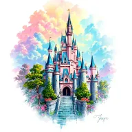 Cinderella's castle tattoo design idea