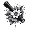 flashlight tattoo design idea