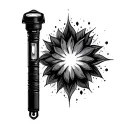 flashlight tattoo design idea