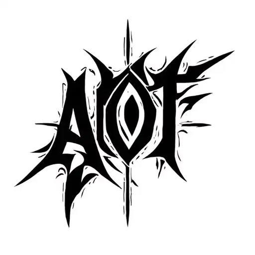 "AOT" writing tattoo design idea