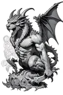 gargoyle protector tattoo design idea