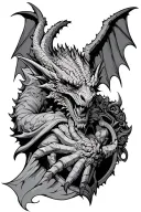 gargoyle protector tattoo design idea