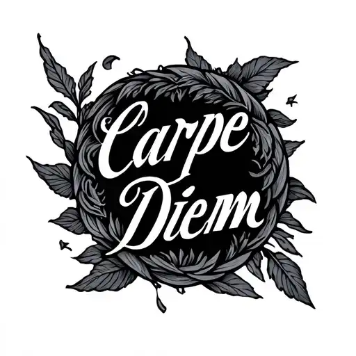 "Carpe Diem" Letters tattoo design idea