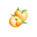 two  clementines overlapping in a heart shape tattoo design idea