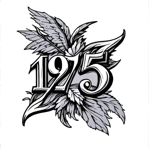 1975 Roman Numerals tattoo design idea