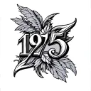 1975 Roman Numerals tattoo design idea