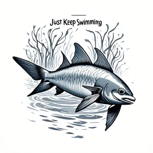Just Keep Swimming tattoo design idea