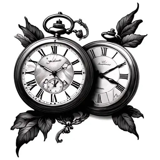 3 Pocket Watch tattoo design idea