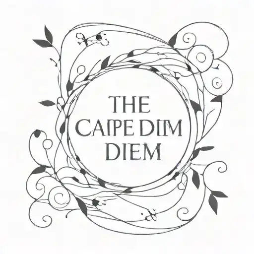 The words carpe diem tattoo design idea