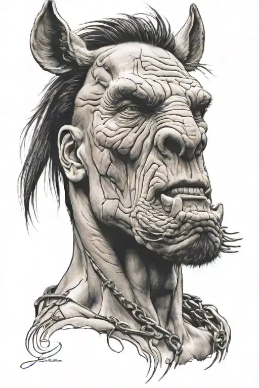 Crazy Horse tattoo design idea