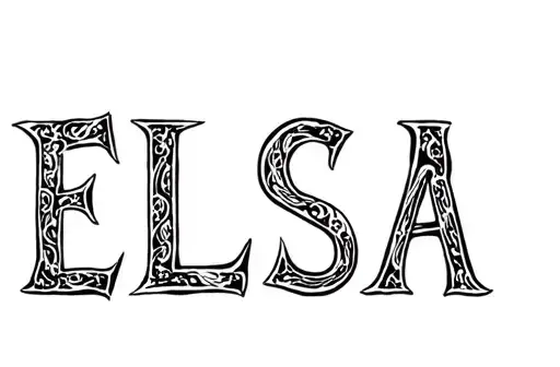 "ELSA" tattoo design idea