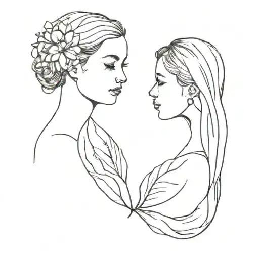I want a small matching tattoos for sisters tattoo design idea