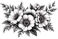 April birth month flowers tattoo design idea