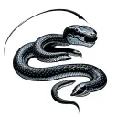 robot snake tattoo design idea