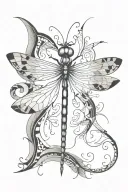 dragonfly with designs integrated tattoo design idea