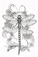 dragonfly with designs integrated tattoo design idea