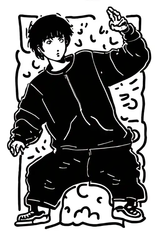 keith haring style tattoo design idea