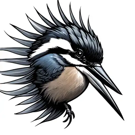 Kingfisher tattoo design idea