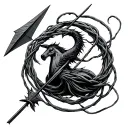 arrow Sagittarius surrounded by wire wrapped tattoo design idea