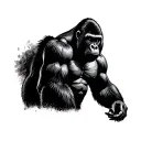 silverback gorilla tattoo design idea