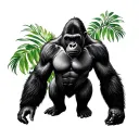 silverback gorilla tattoo design idea