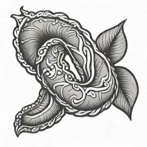 single cashew tattoo design idea