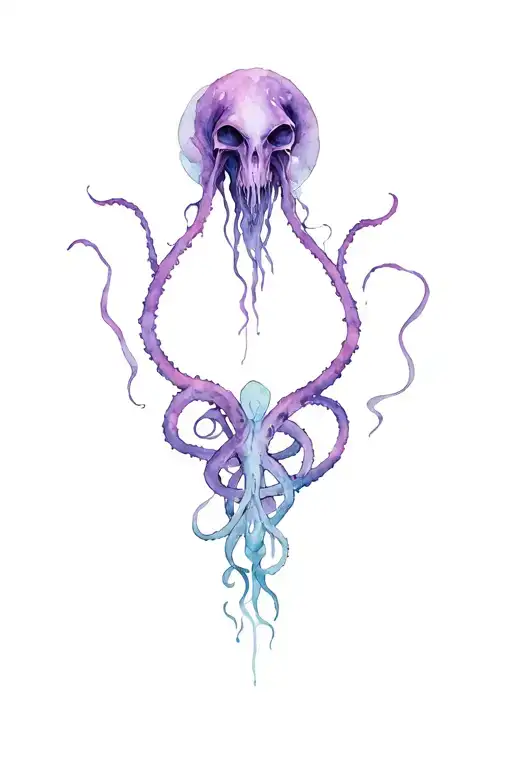 eldritch portal with tenticales tattoo design idea