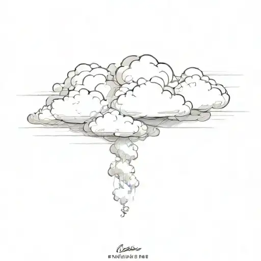 Coverup Clouds and Smoke tattoo design idea