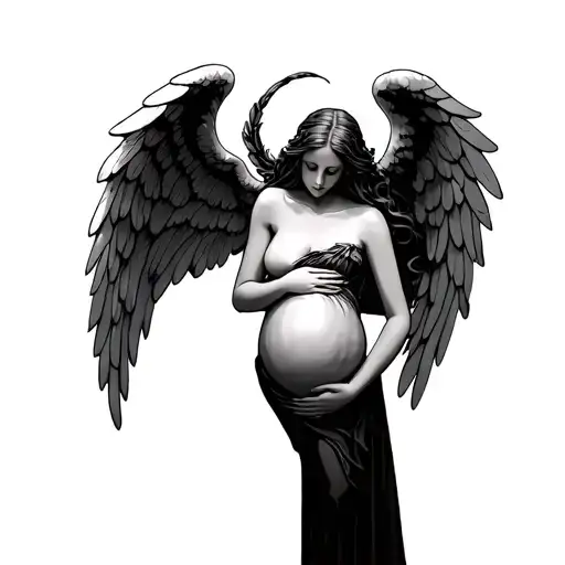 angel, miscarriage twin pregnancy, s tattoo design idea